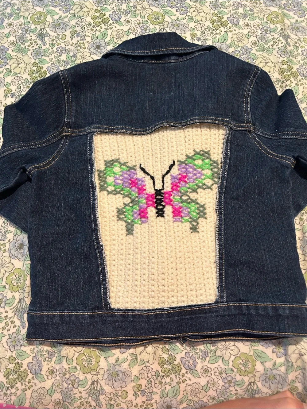 Upcycled Kid’s Denim Jacket-One of a Kind